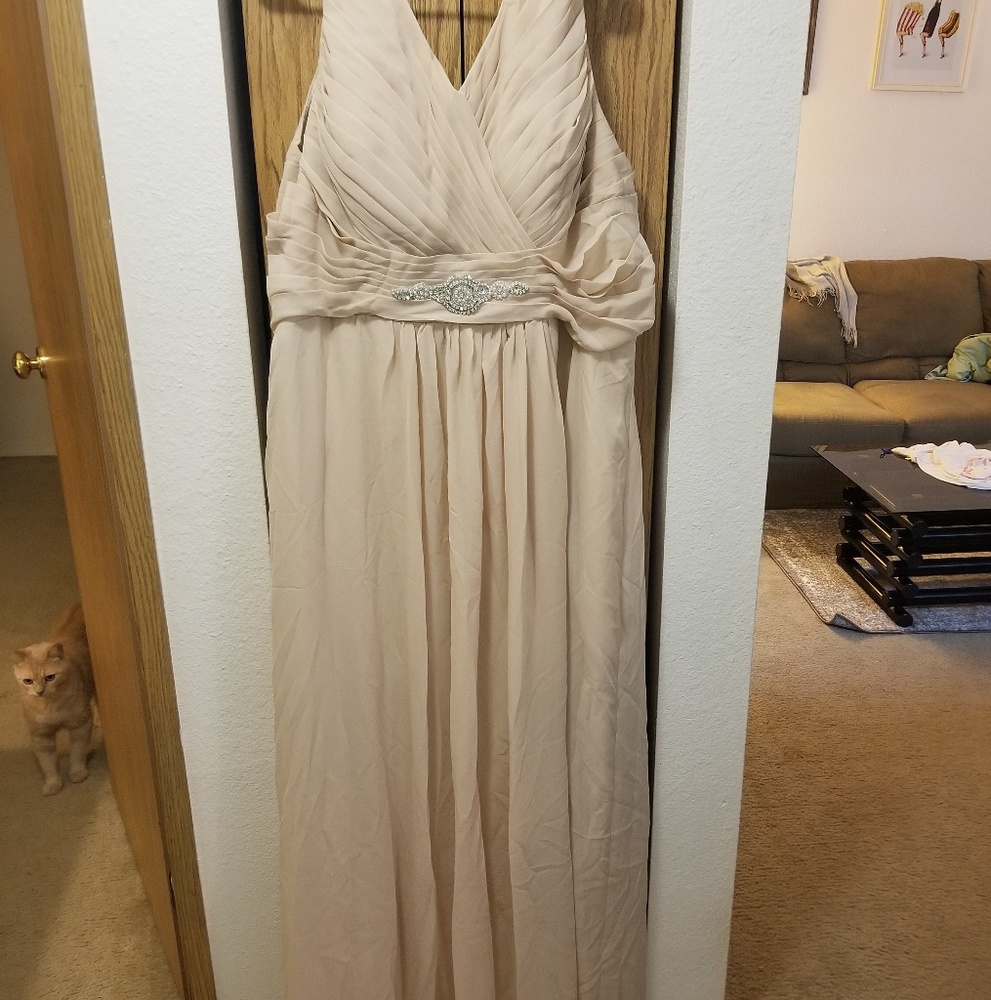 Creme ballgown dress